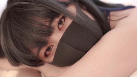 マスクの日本人女性とのセックス - コロナウイルスを恐れる
