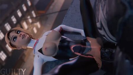 [3Dポルノ] 『ギルティ - スパイダーマン：スパイダーバース』。ヴェノムがグウェン・スパイダーを激しく犯し、中出しする (2020) [中出し, 3Dポルノ]