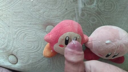 カービーとワドルディーのぬいぐるみに射精