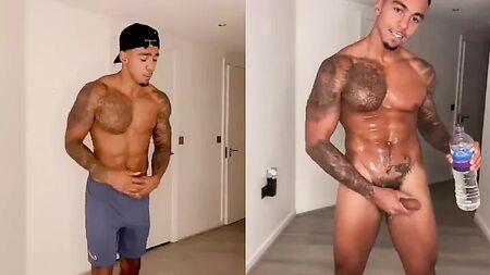セクシーな黒人男子の裸