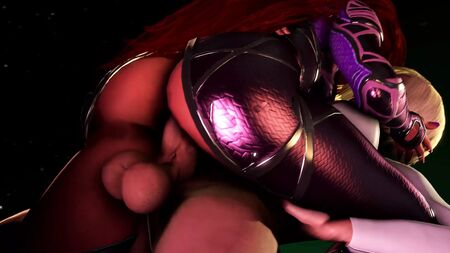 ブラックファイアがパワーガールに中出しされる