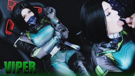 『Valorant』 - ヴァイパーのコスプレ、中出しと顔射