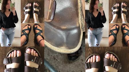 アレクシスが、よく履き込んだビルケンシュトックを貸してくれた