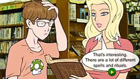 エロゲーム：オタクが魔法を使ってセクシーなブロンド美女とセックスする