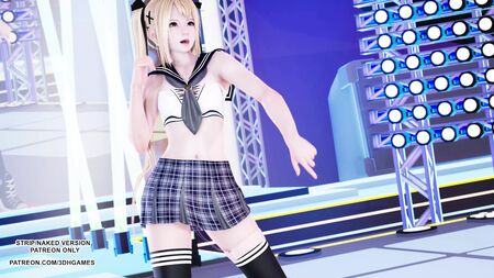 MMD Giga - CH4NGE プチティーン・マリーローズのセクシーでホットなダンス 無修正エロアニメ