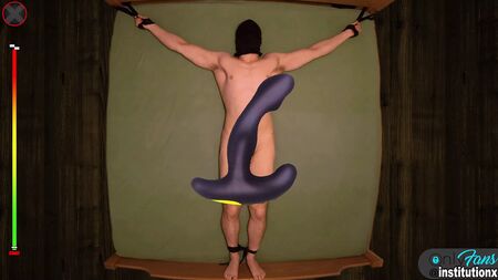前立腺マッサージ用玩具を使った、抑制された強烈な連続Pスポットオーガズム