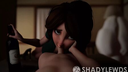 パーティーの後のキャスおばさんのフェラチオ