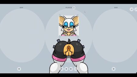Fapwall 奇妙なエロゲ『Rouge the bat』が3本のペニスでアナルを犯される