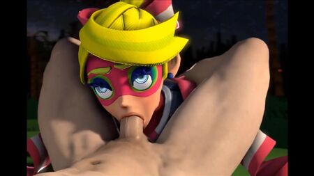 『ARMS』ツインテール、ミンミン、リボンガール 3Dフタ！
