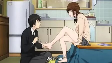 アニメの足フェチシーン、爪切り