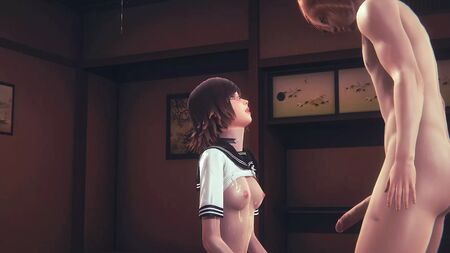 無修正3Dエロアニメ - カヤが畳の上でセックス