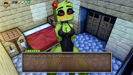 HornyCraft パロディエロゲーム PornPlay 第10話 マインクラフトのクリーパー少女は頭を撫でられるのが大好き