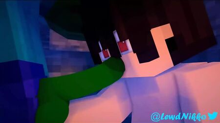 マインクラフトのポルノ・セックス　ゾンビが男を犯す - LewdNkko MINECRAFT JENNY GAY