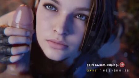 BulgingS Productions: Jill from Resident Evil 3 Remake フェラチオ [3D ポルノ, フェラ, イラマチオ, 手コキ, マルチ, 変態].