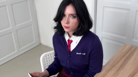試験に合格した学生がセックスする