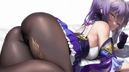 紫色の髪の美しさはペニスを手に入れたい