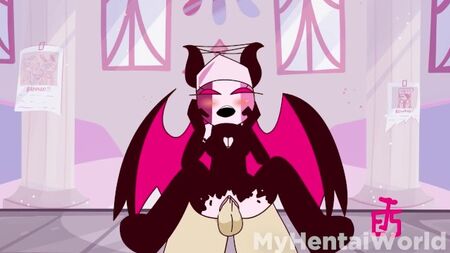 若い日本の悪魔は白い大きな雄鶏に乗っています