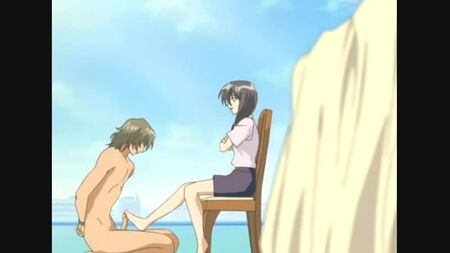 エロアニメのフェムドム・フットジョブ