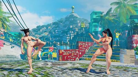 ストリートファイターV — ジュリ VS 春麗 — ヌードMOD