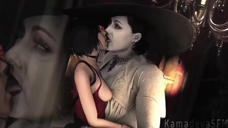 アルシーナ・ディミトレスク × エイダ・ウォン - フェムドム；百合；レズビアン；オーラルセックス；クンニリングス；3Dセックス・ポルノ・エロアニメ；[バイオハザード8：ヴィレッジ]