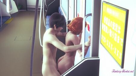 ブラック・ウィドウ - 電車内で犯される；後背位；巨尻；大きなお尻；淫乱女；娼婦；3Dセックス・ポルノ・エロアニメ；[マーベル]