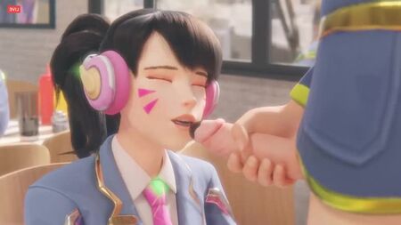 D.vaの騙しフェラ - オーバーウォッチ ポルノ [3Dポルノ、R34、エロアニメ、SFM、全編セックス、3Dエロアニメ、フェラチオ、フェラ、手コキ、口内射精、怒り]