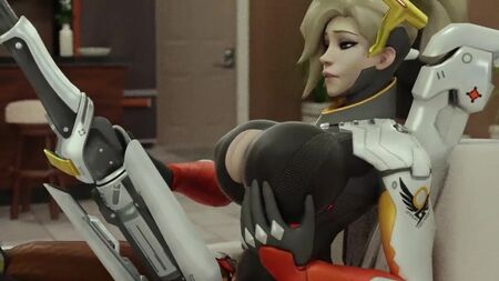 オーバーウォッチ マーシー リラックス、巨乳化、巨乳、オナニー ポルノ SFM エロアニメ セックス 3D (18+)