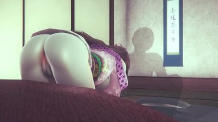 釜戸禰豆子 - オーラルセックス；フェラチオ；巨尻；アナル；マンコ；後背位；オーガズム；3Dセックス・ポルノ・エロアニメ；[鬼滅の刃]